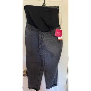 Isabel Maternity Gray Cropped Jeans Size 8